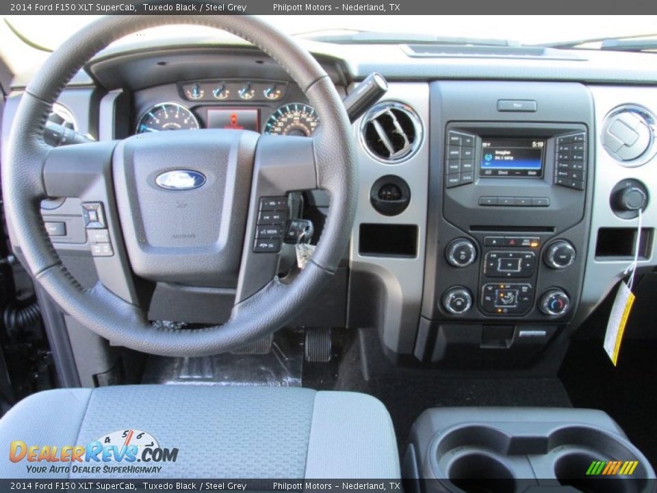 2014 Ford F150 XLT SuperCab Tuxedo Black / Steel Grey Photo #27