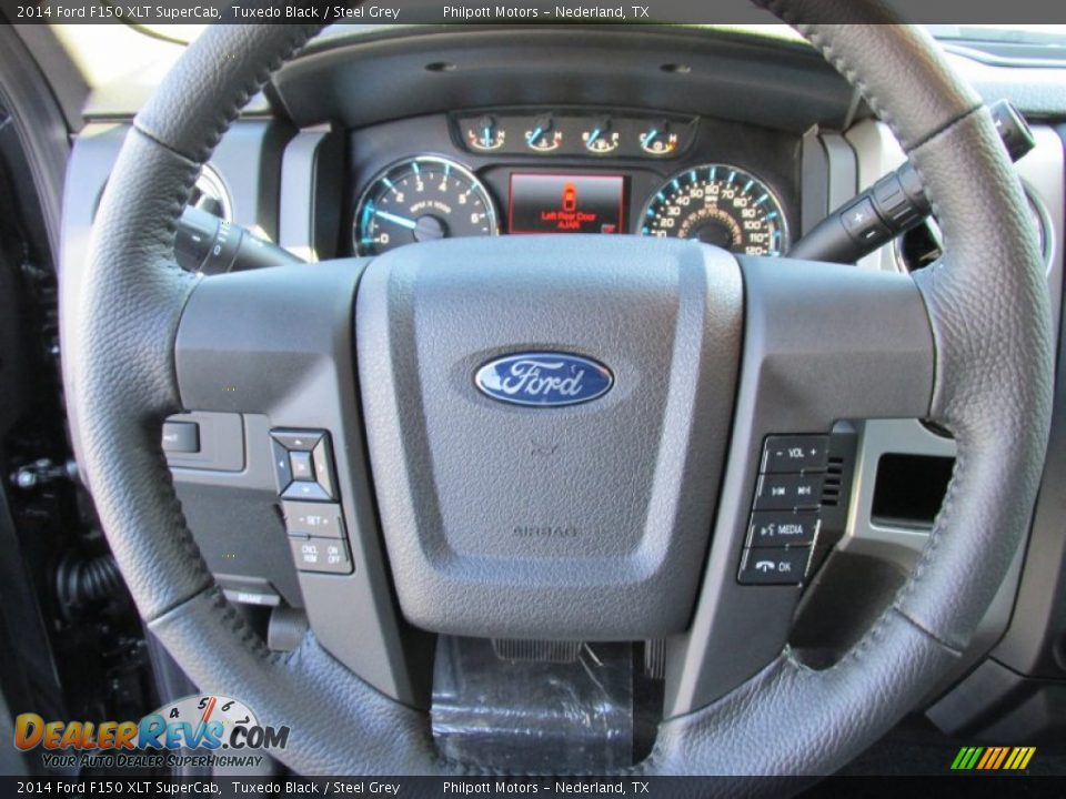 2014 Ford F150 XLT SuperCab Tuxedo Black / Steel Grey Photo #31