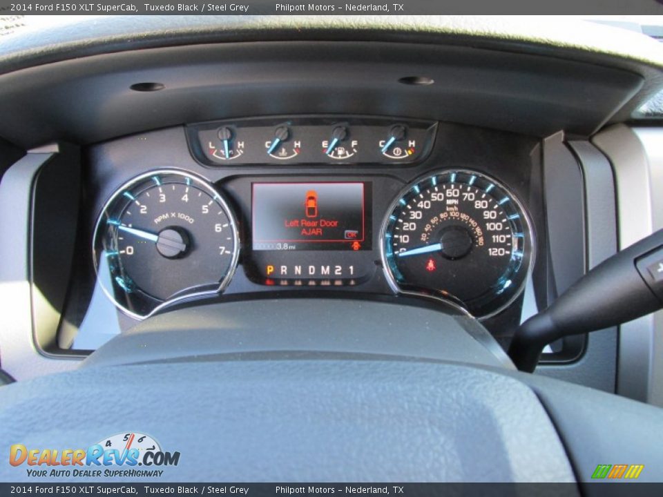 2014 Ford F150 XLT SuperCab Tuxedo Black / Steel Grey Photo #32