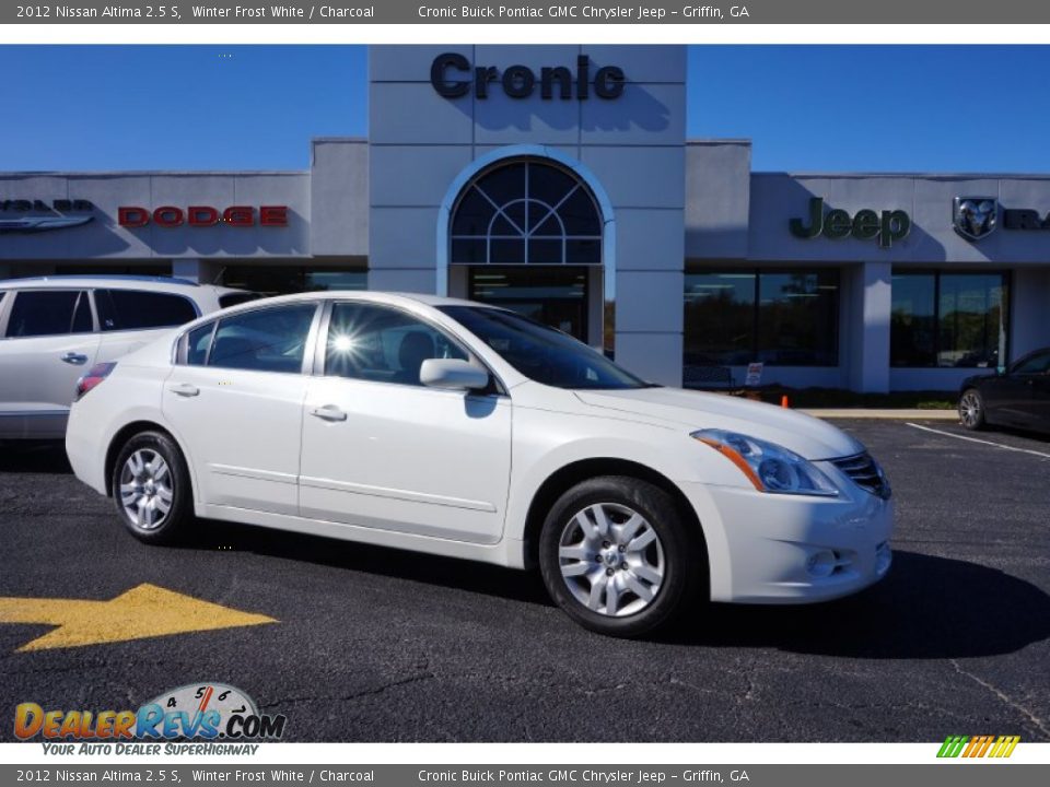 2012 Nissan Altima 2.5 S Winter Frost White / Charcoal Photo #1
