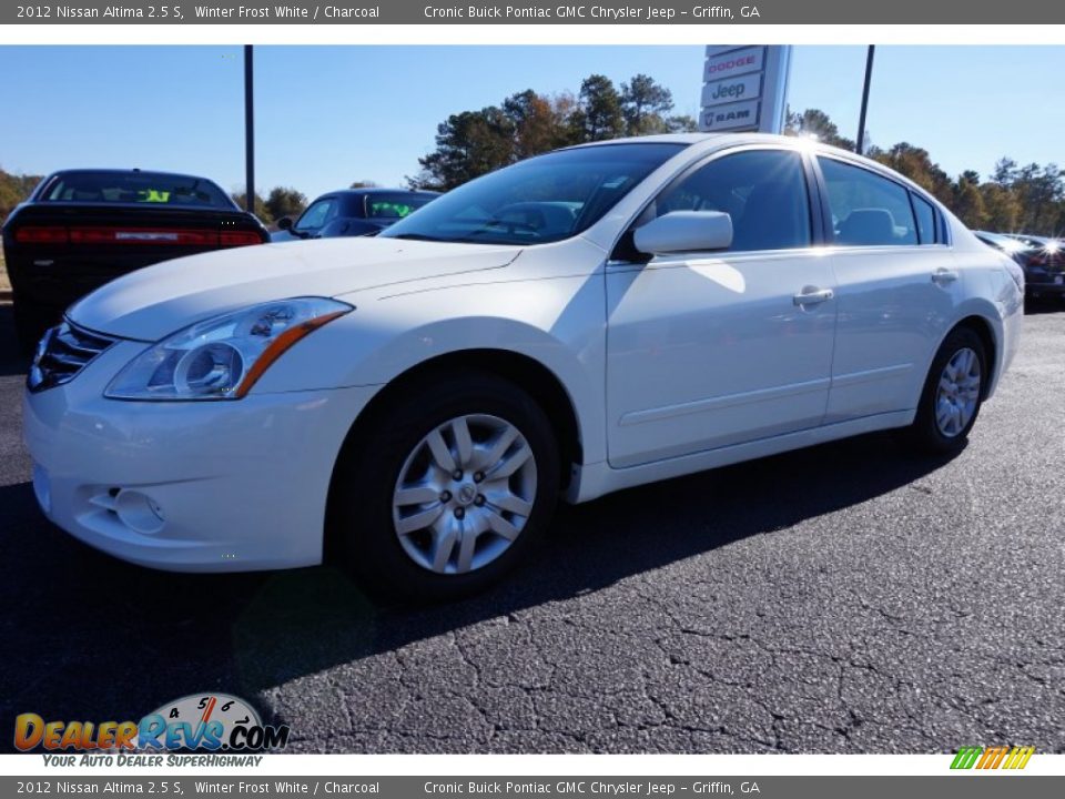 2012 Nissan Altima 2.5 S Winter Frost White / Charcoal Photo #3