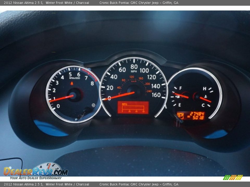2012 Nissan Altima 2.5 S Winter Frost White / Charcoal Photo #19