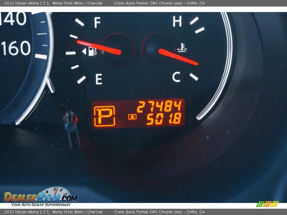 2012 Nissan Altima 2.5 S Winter Frost White / Charcoal Photo #20