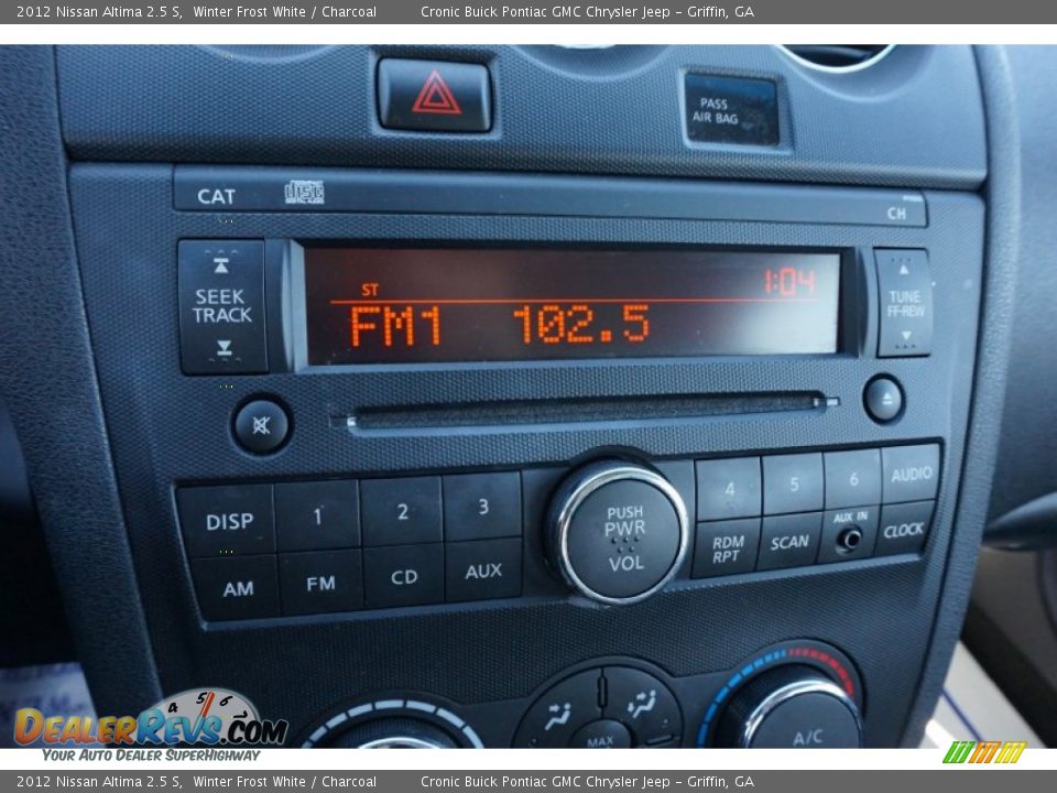 2012 Nissan Altima 2.5 S Winter Frost White / Charcoal Photo #21