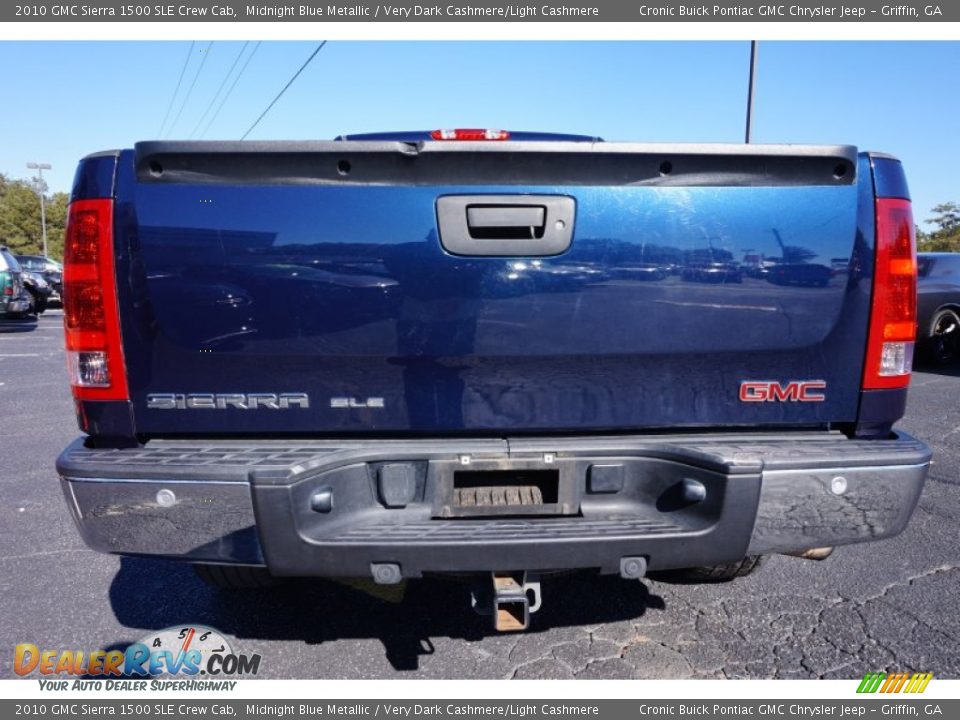 2010 GMC Sierra 1500 SLE Crew Cab Midnight Blue Metallic / Very Dark Cashmere/Light Cashmere Photo #6