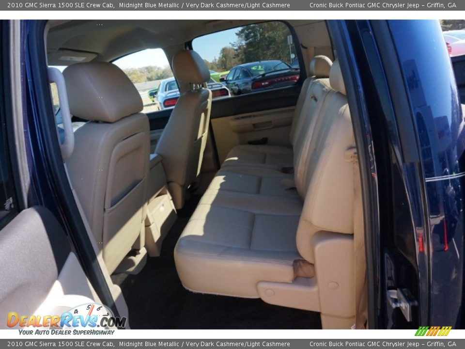 2010 GMC Sierra 1500 SLE Crew Cab Midnight Blue Metallic / Very Dark Cashmere/Light Cashmere Photo #12