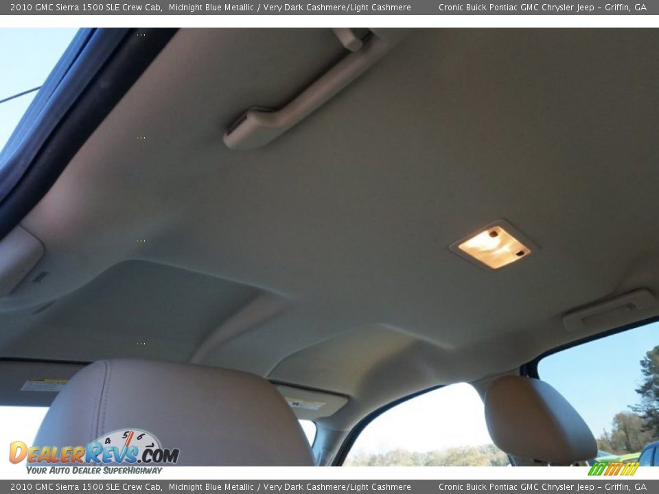 2010 GMC Sierra 1500 SLE Crew Cab Midnight Blue Metallic / Very Dark Cashmere/Light Cashmere Photo #13