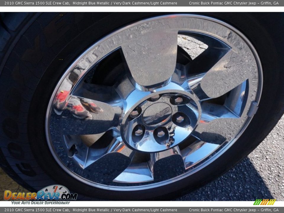2010 GMC Sierra 1500 SLE Crew Cab Midnight Blue Metallic / Very Dark Cashmere/Light Cashmere Photo #14