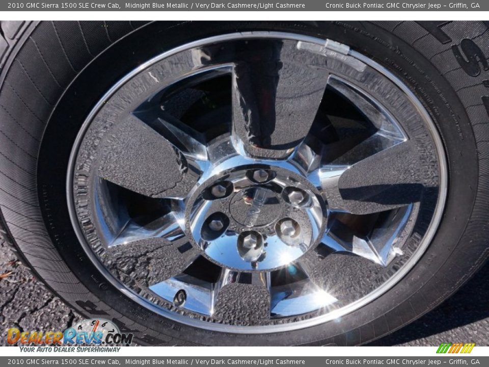 2010 GMC Sierra 1500 SLE Crew Cab Midnight Blue Metallic / Very Dark Cashmere/Light Cashmere Photo #16