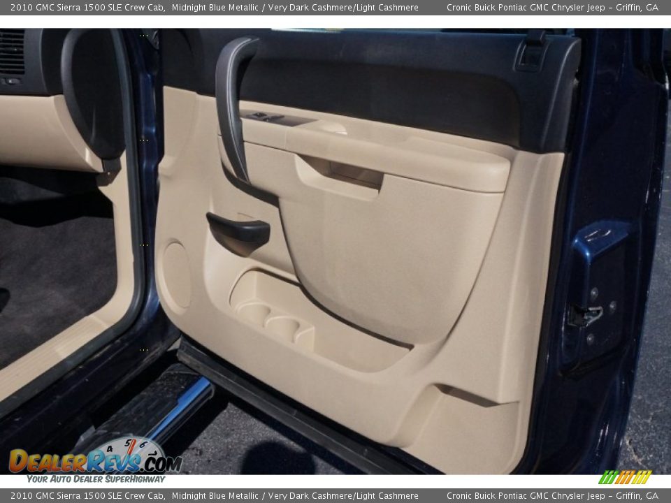 2010 GMC Sierra 1500 SLE Crew Cab Midnight Blue Metallic / Very Dark Cashmere/Light Cashmere Photo #20