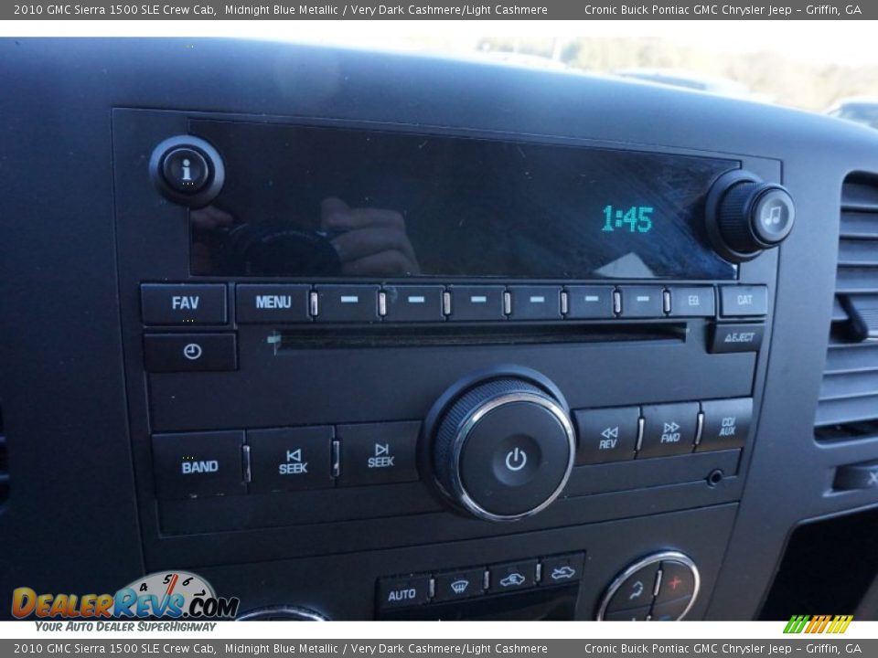 2010 GMC Sierra 1500 SLE Crew Cab Midnight Blue Metallic / Very Dark Cashmere/Light Cashmere Photo #22