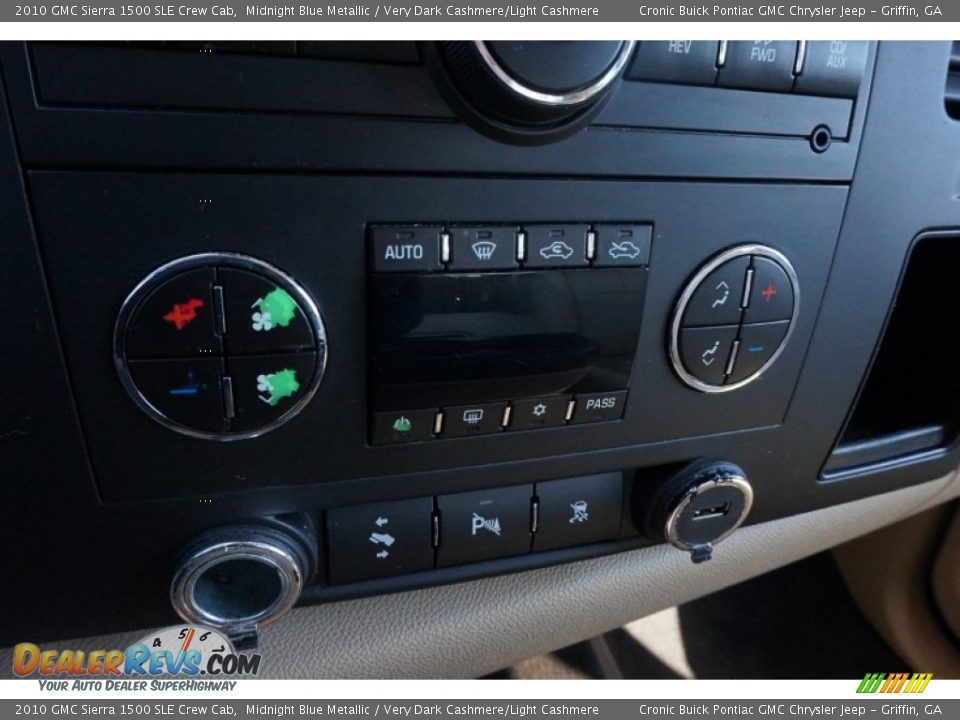 2010 GMC Sierra 1500 SLE Crew Cab Midnight Blue Metallic / Very Dark Cashmere/Light Cashmere Photo #23