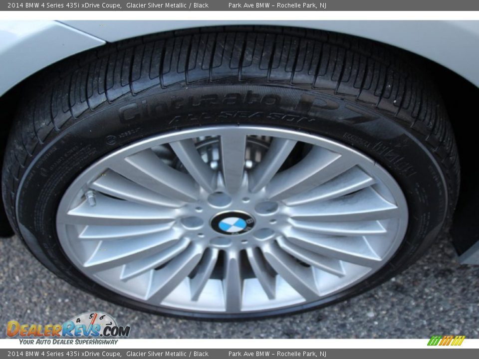 2014 BMW 4 Series 435i xDrive Coupe Glacier Silver Metallic / Black Photo #33