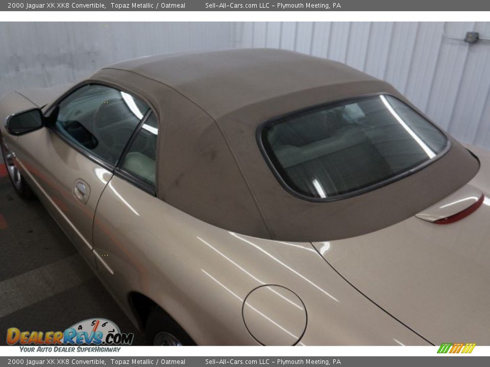 2000 Jaguar XK XK8 Convertible Topaz Metallic / Oatmeal Photo #12
