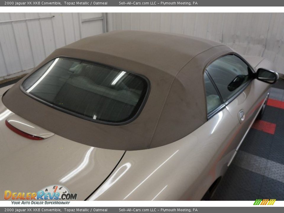 2000 Jaguar XK XK8 Convertible Topaz Metallic / Oatmeal Photo #14