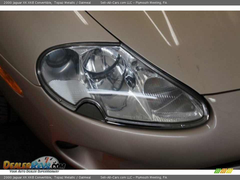 2000 Jaguar XK XK8 Convertible Topaz Metallic / Oatmeal Photo #32