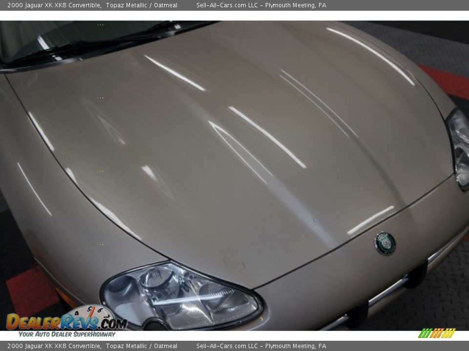 2000 Jaguar XK XK8 Convertible Topaz Metallic / Oatmeal Photo #34