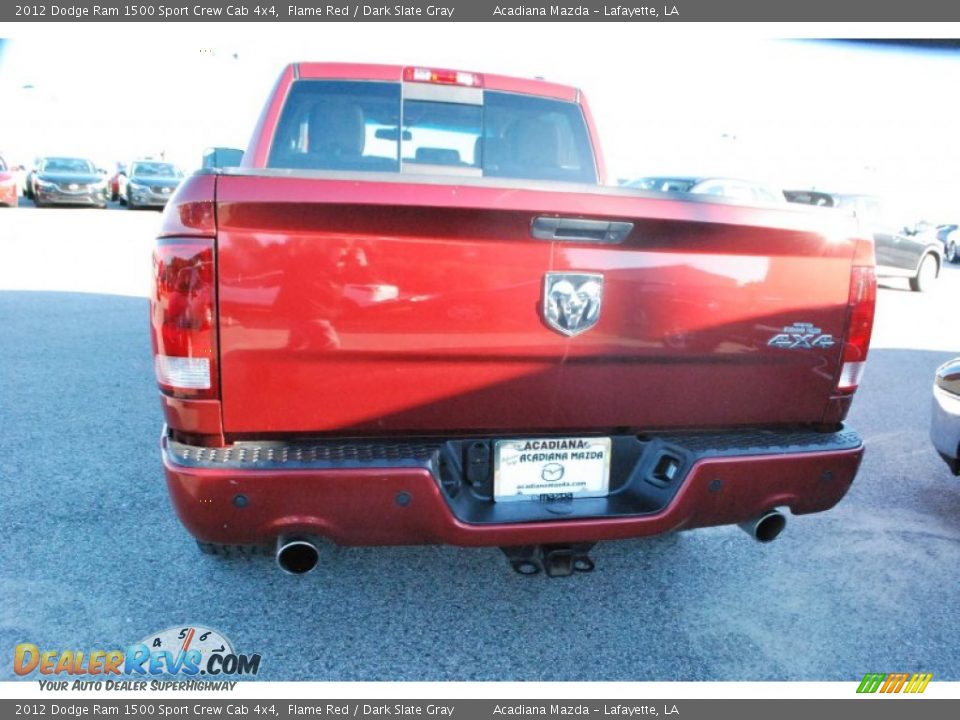 2012 Dodge Ram 1500 Sport Crew Cab 4x4 Flame Red / Dark Slate Gray Photo #6