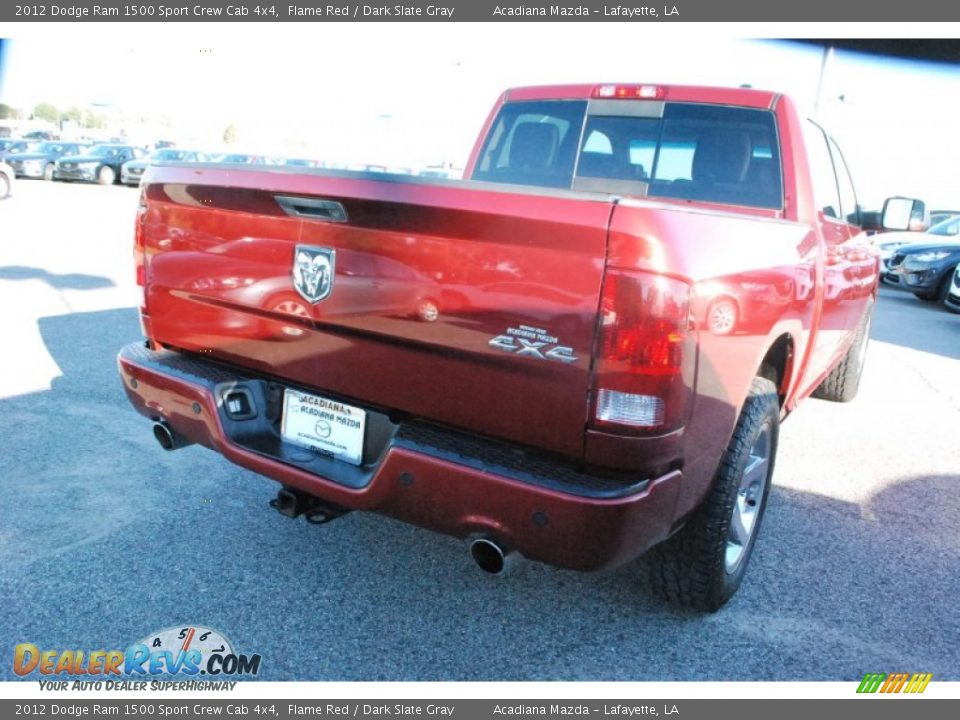 2012 Dodge Ram 1500 Sport Crew Cab 4x4 Flame Red / Dark Slate Gray Photo #7