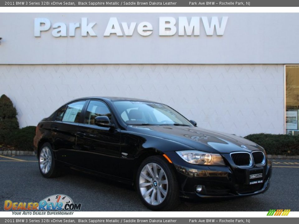 2011 BMW 3 Series 328i xDrive Sedan Black Sapphire Metallic / Saddle Brown Dakota Leather Photo #1
