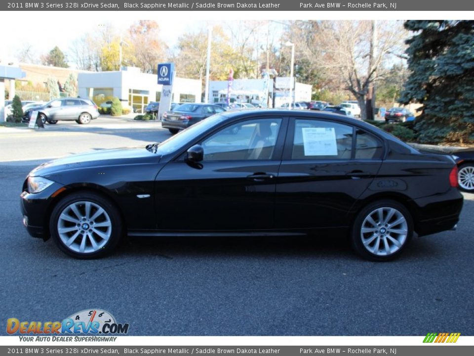2011 BMW 3 Series 328i xDrive Sedan Black Sapphire Metallic / Saddle Brown Dakota Leather Photo #6