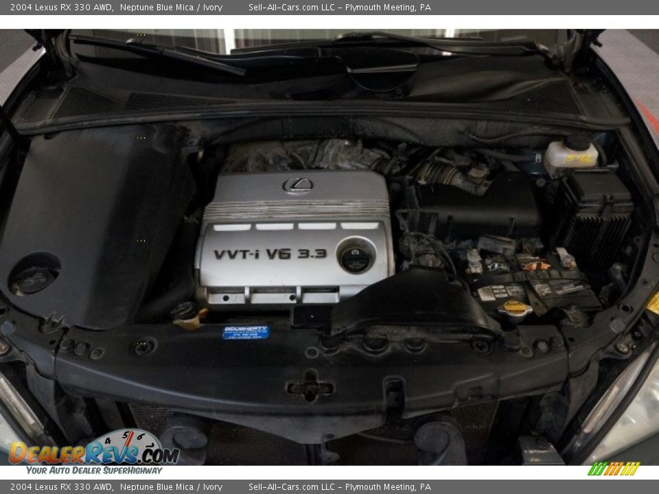 2004 Lexus RX 330 AWD Neptune Blue Mica / Ivory Photo #34