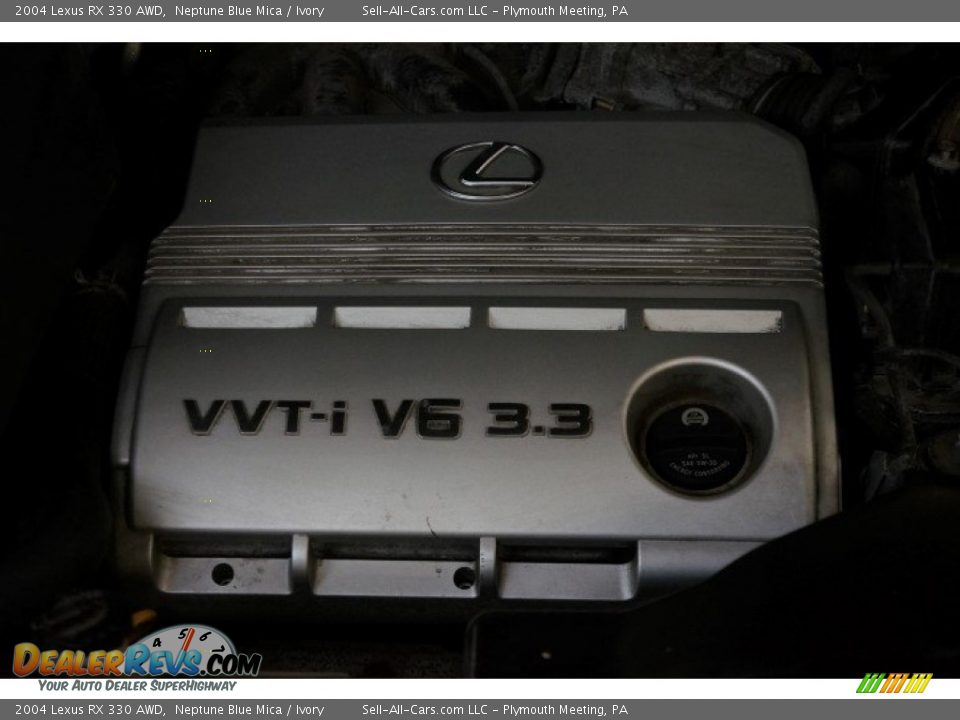 2004 Lexus RX 330 AWD Neptune Blue Mica / Ivory Photo #35
