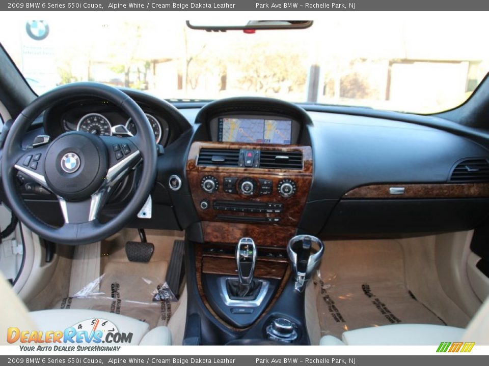 2009 BMW 6 Series 650i Coupe Alpine White / Cream Beige Dakota Leather Photo #16