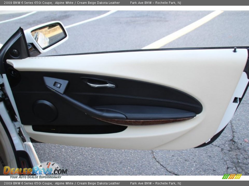 2009 BMW 6 Series 650i Coupe Alpine White / Cream Beige Dakota Leather Photo #25