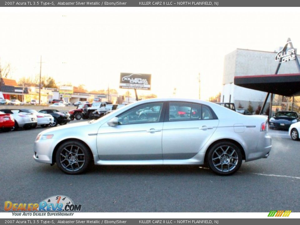 2007 Acura TL 3.5 Type-S Alabaster Silver Metallic / Ebony/Silver Photo #4