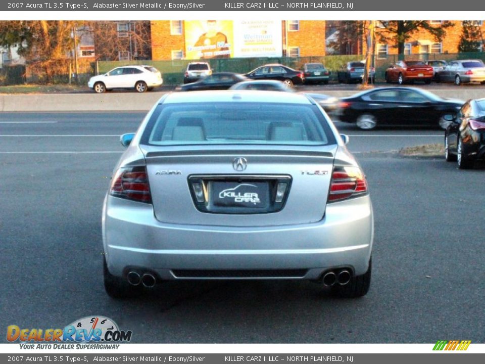 2007 Acura TL 3.5 Type-S Alabaster Silver Metallic / Ebony/Silver Photo #6