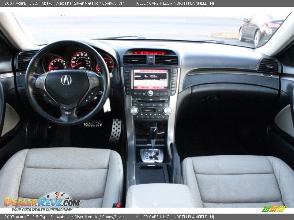 2007 Acura TL 3.5 Type-S Alabaster Silver Metallic / Ebony/Silver Photo #8