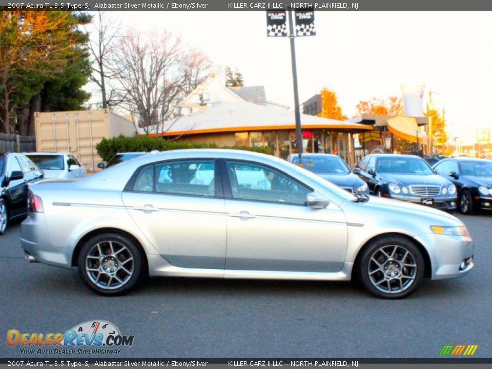 2007 Acura TL 3.5 Type-S Alabaster Silver Metallic / Ebony/Silver Photo #10
