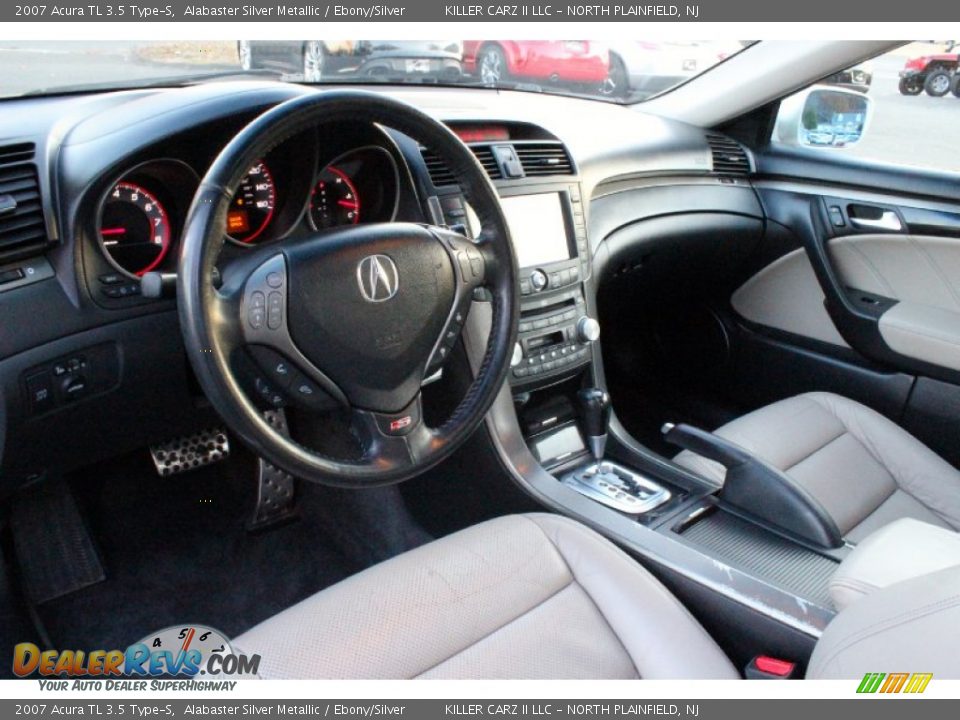 2007 Acura TL 3.5 Type-S Alabaster Silver Metallic / Ebony/Silver Photo #13