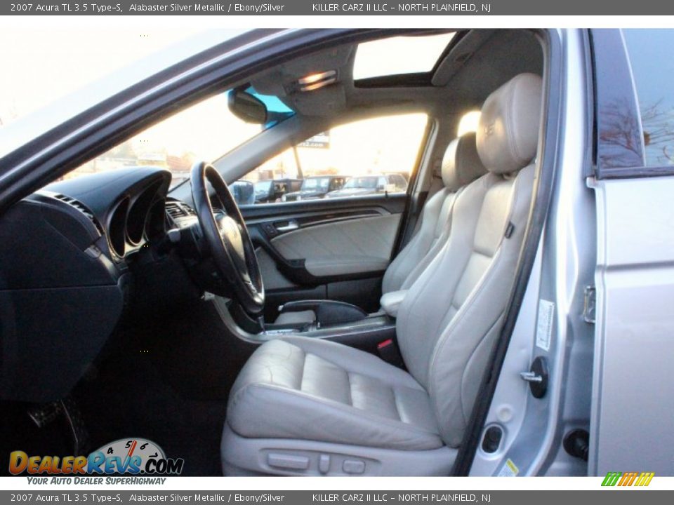 2007 Acura TL 3.5 Type-S Alabaster Silver Metallic / Ebony/Silver Photo #14