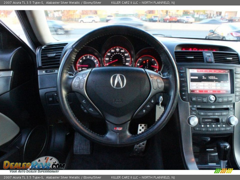 2007 Acura TL 3.5 Type-S Alabaster Silver Metallic / Ebony/Silver Photo #16
