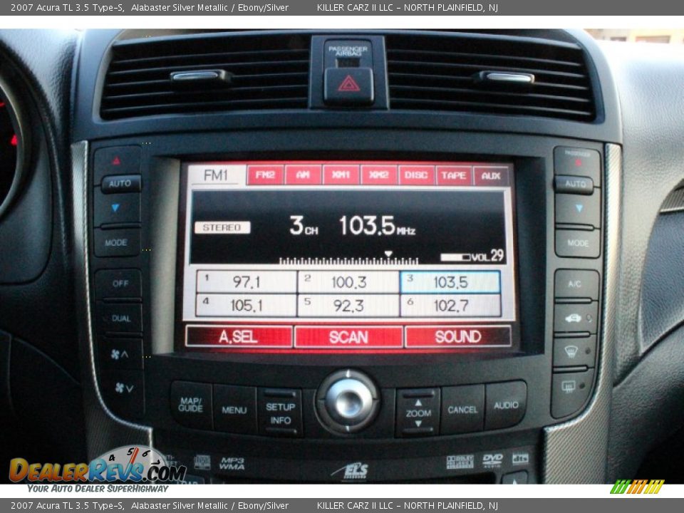 2007 Acura TL 3.5 Type-S Alabaster Silver Metallic / Ebony/Silver Photo #19