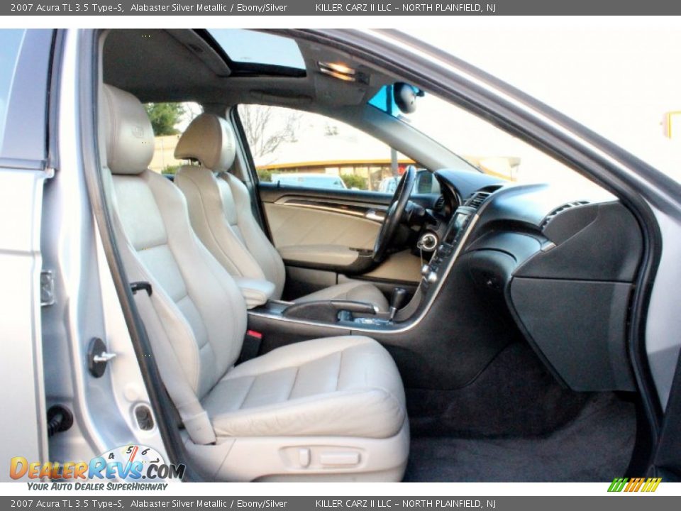 2007 Acura TL 3.5 Type-S Alabaster Silver Metallic / Ebony/Silver Photo #24
