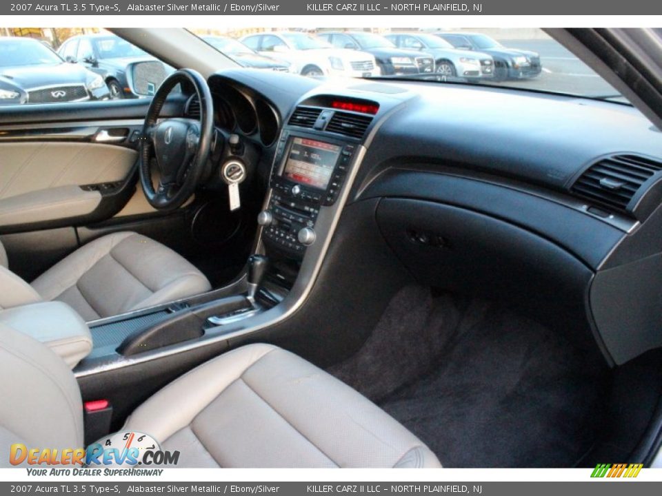 2007 Acura TL 3.5 Type-S Alabaster Silver Metallic / Ebony/Silver Photo #25