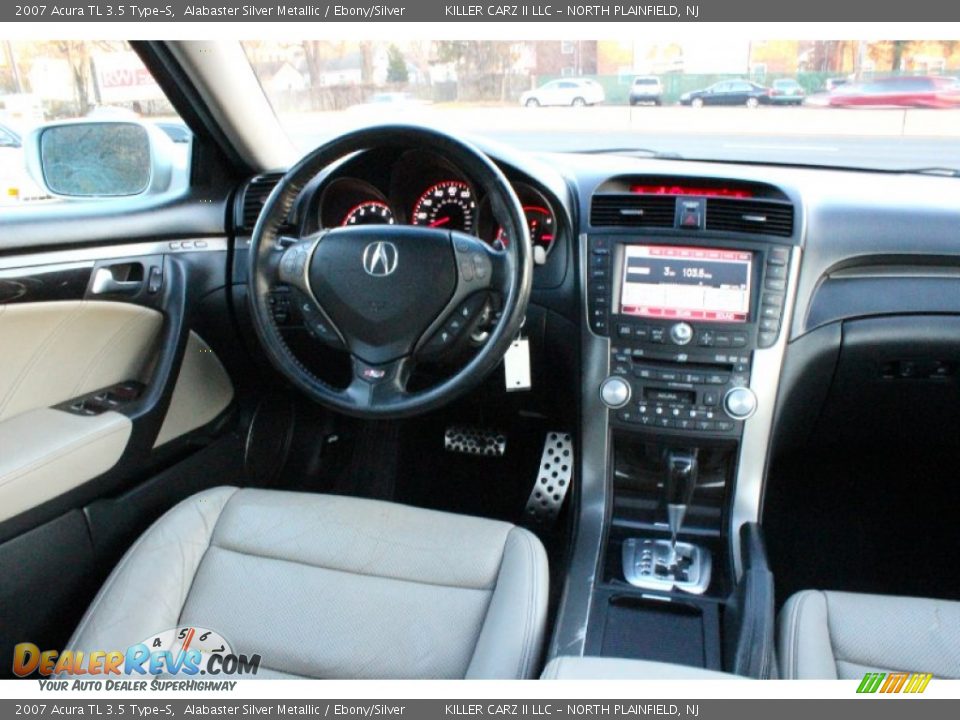 2007 Acura TL 3.5 Type-S Alabaster Silver Metallic / Ebony/Silver Photo #26