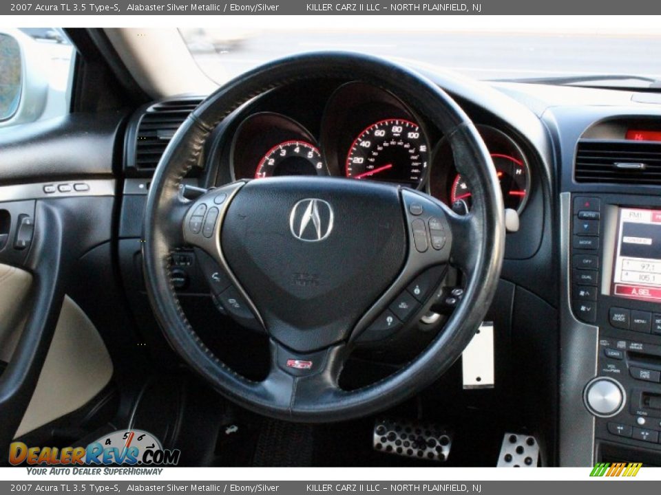2007 Acura TL 3.5 Type-S Alabaster Silver Metallic / Ebony/Silver Photo #27