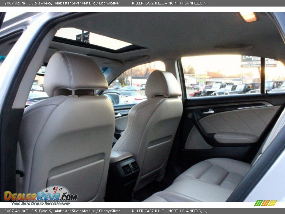 2007 Acura TL 3.5 Type-S Alabaster Silver Metallic / Ebony/Silver Photo #28