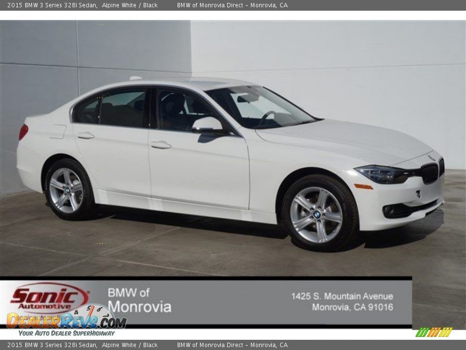 2015 BMW 3 Series 328i Sedan Alpine White / Black Photo #1