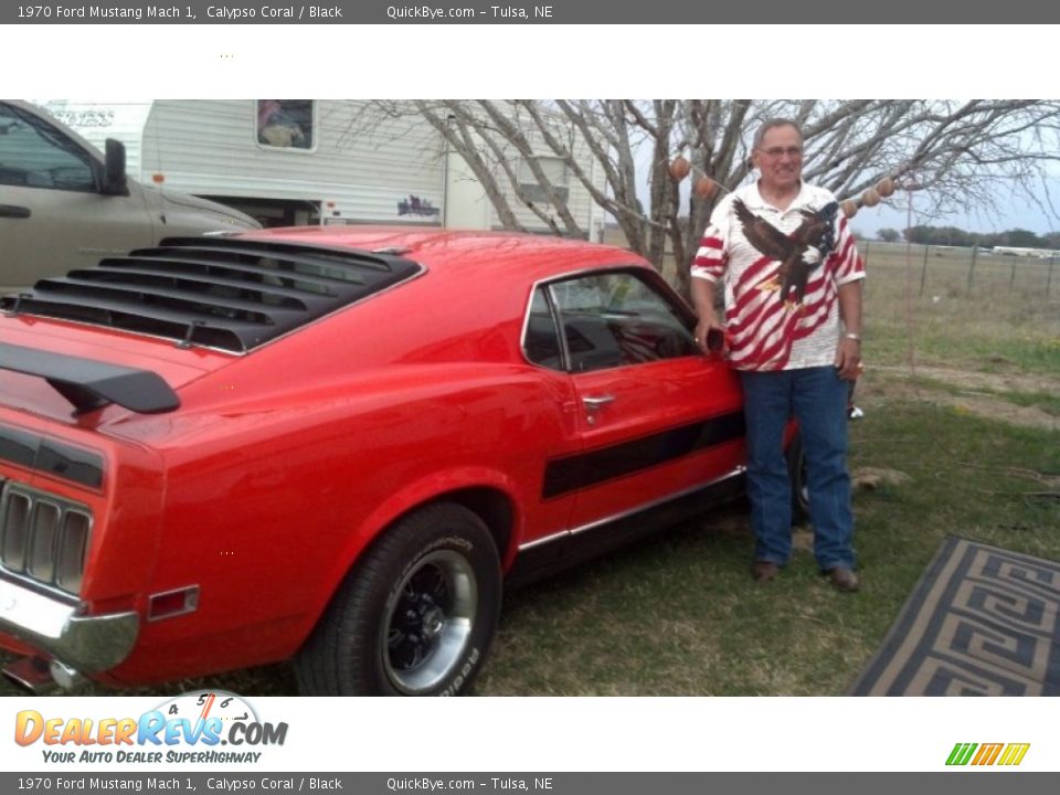 1970 Ford Mustang Mach 1 Calypso Coral / Black Photo #2