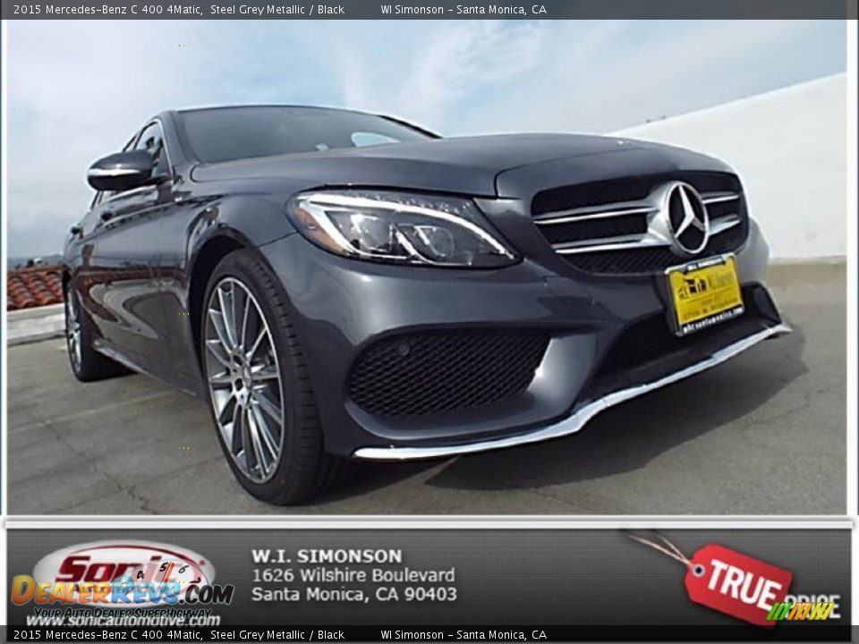 2015 Mercedes-Benz C 400 4Matic Steel Grey Metallic / Black Photo #1
