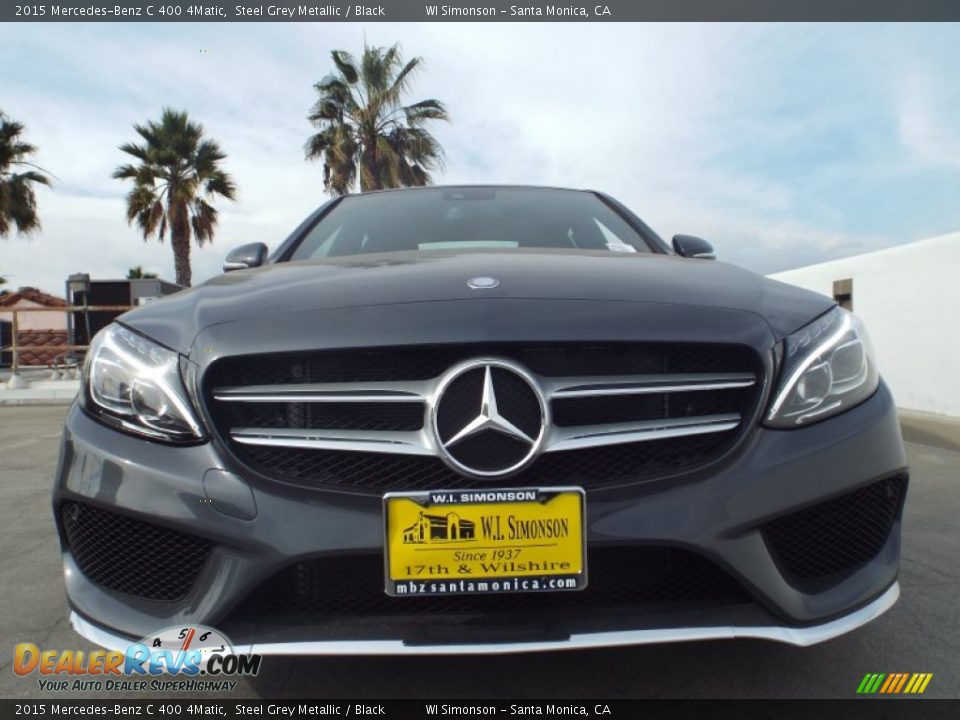 2015 Mercedes-Benz C 400 4Matic Steel Grey Metallic / Black Photo #2