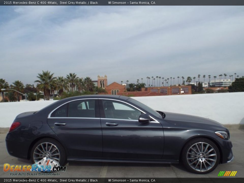 2015 Mercedes-Benz C 400 4Matic Steel Grey Metallic / Black Photo #3