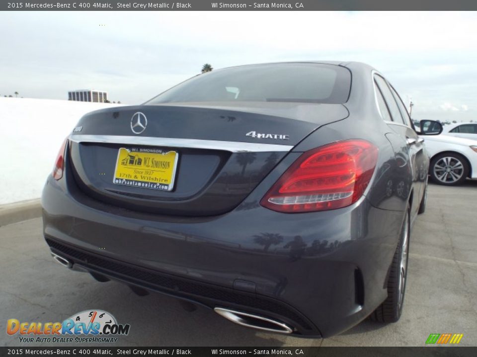 2015 Mercedes-Benz C 400 4Matic Steel Grey Metallic / Black Photo #4