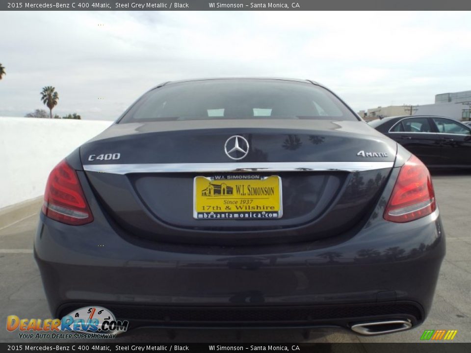 2015 Mercedes-Benz C 400 4Matic Steel Grey Metallic / Black Photo #5