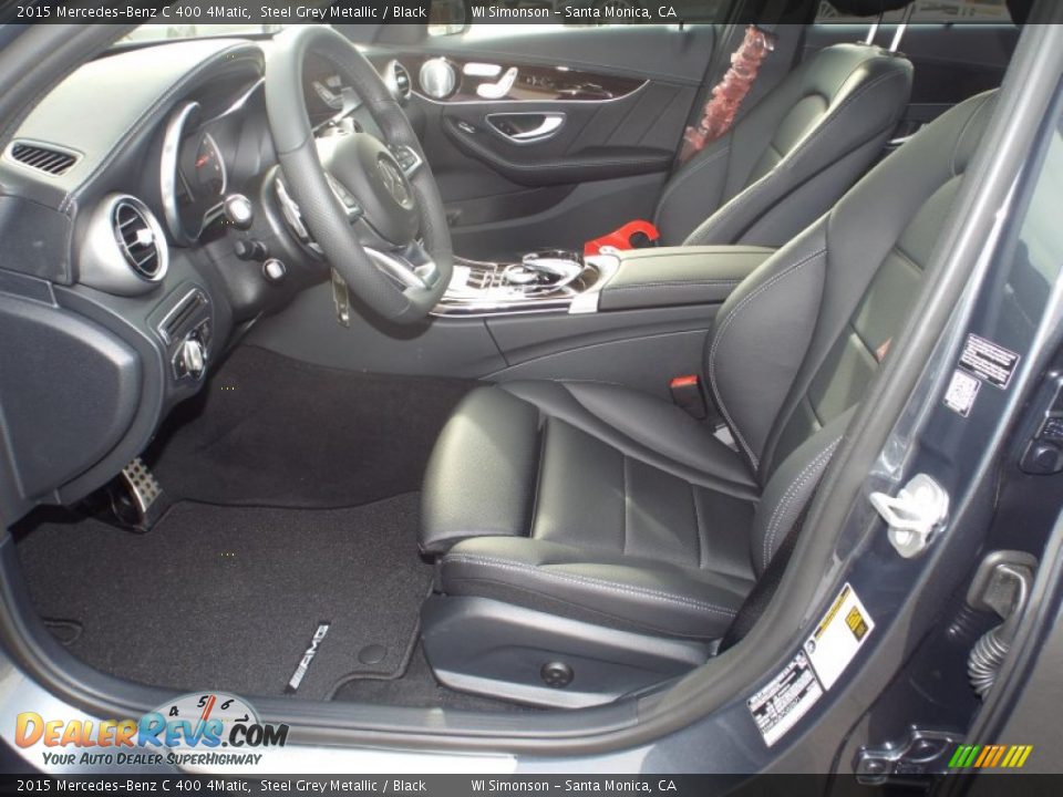 2015 Mercedes-Benz C 400 4Matic Steel Grey Metallic / Black Photo #7
